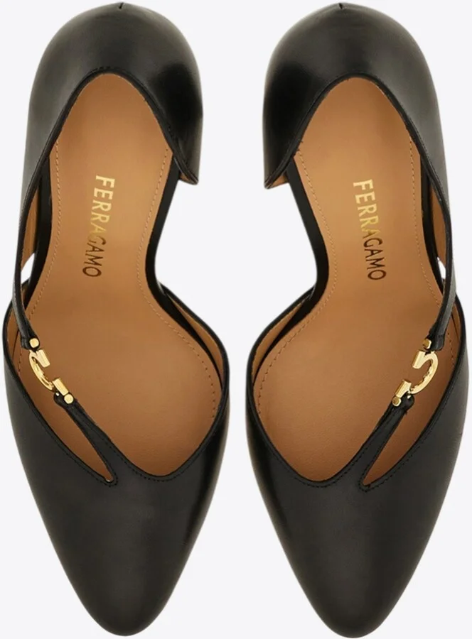 Moreen 95 Gancini Leather Pumps - Image 3