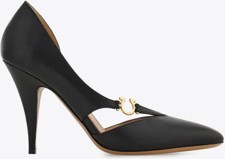 Moreen 95 Gancini Leather Pumps