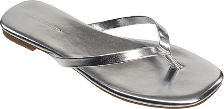 Morgan Womens Vegan Leather Slip On Thong Sandals