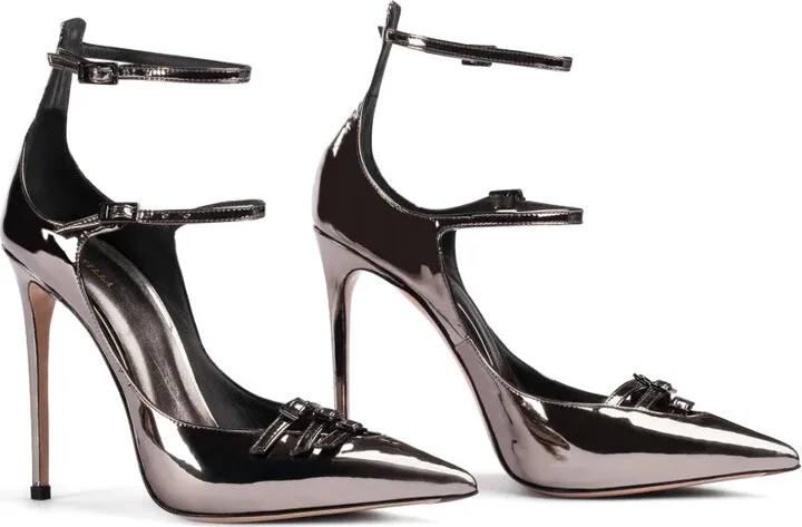 Morgana 120mm metallic-effect pumps - Image 2