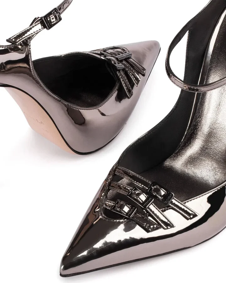 Morgana 120mm metallic-effect pumps - Image 4