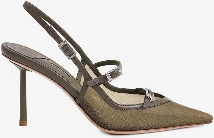 Morgana 80 Slingback Mesh Pumps