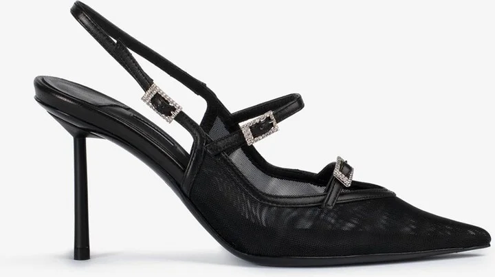 Morgana 80 Slingback Mesh Pumps