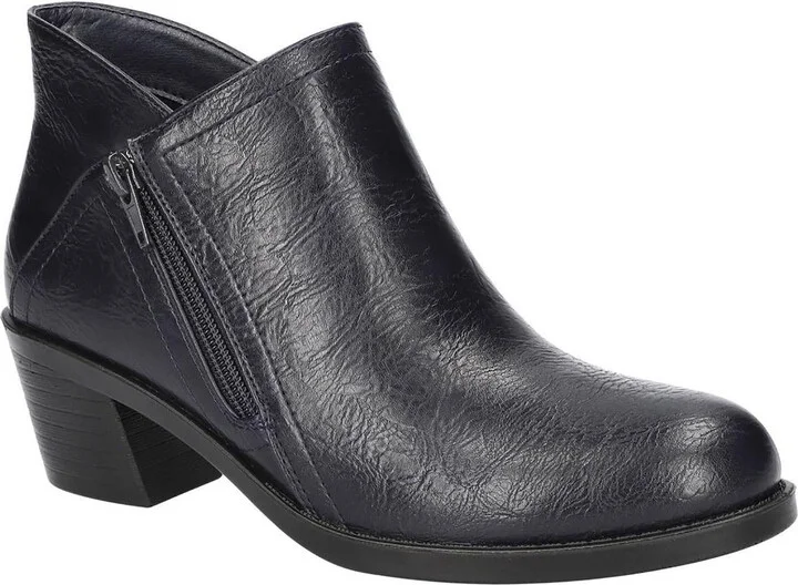 MORGANA Womens Zipper Manmade Ankle Boots