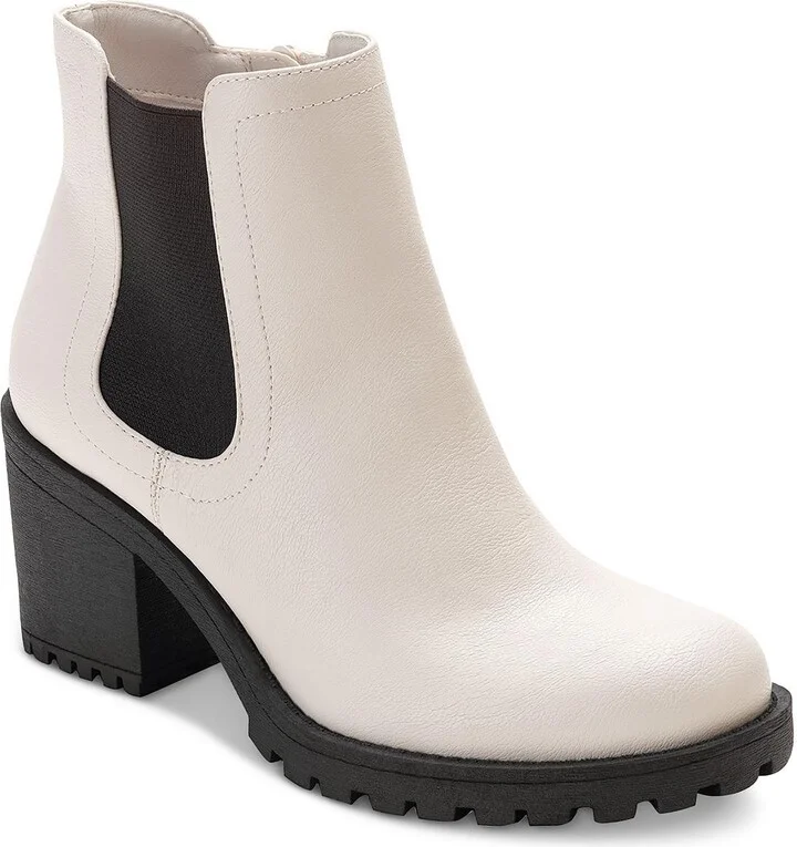 Morghan Womens Faux Suede Round Toe Ankle Boots