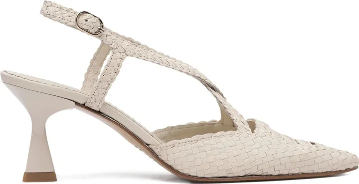 Moritz woven leather ankle-strap pumps