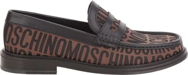 Moschino Allover Logo Printed Loafers