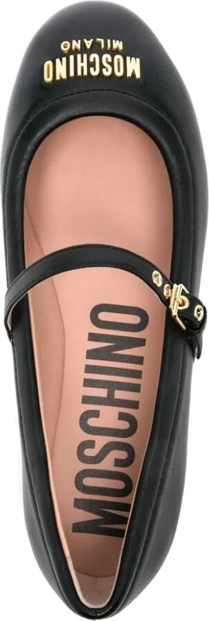Moschino Ballet Flats With Lettering Logo - Image 4