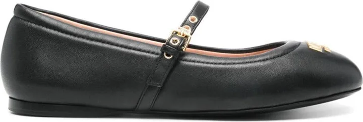 Moschino Ballet Flats With Lettering Logo