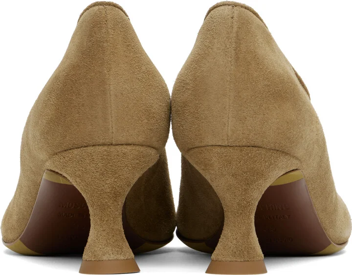 Moschino Beige Duck Suede Heels - Image 2