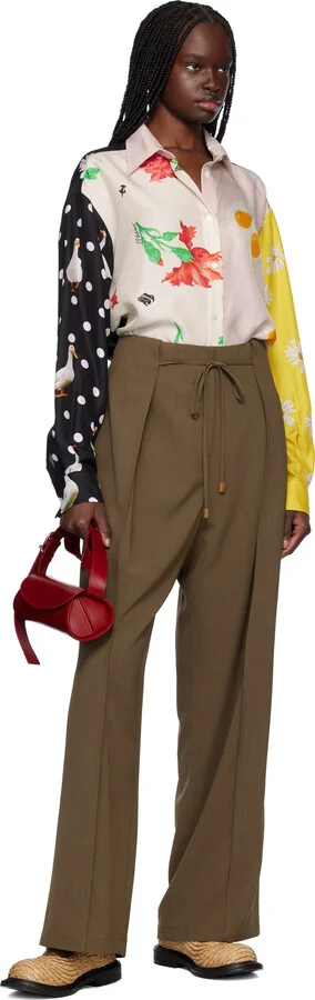 Moschino Beige Olivia Raffia Mary Jane Loafers - Image 5