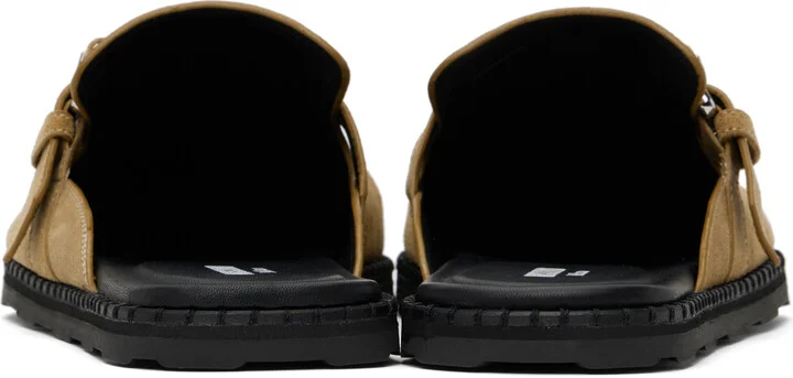 Moschino Beige Suede Mule Loafers - Image 2