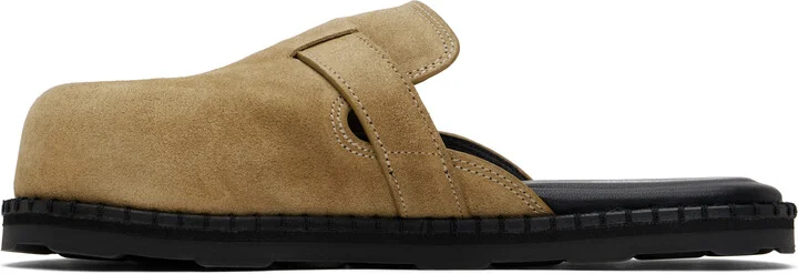 Moschino Beige Suede Slip-on Loafers - Image 3