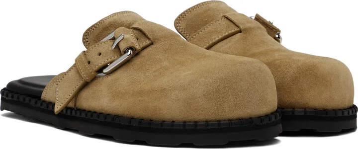 Moschino Beige Suede Slip-on Loafers - Image 4