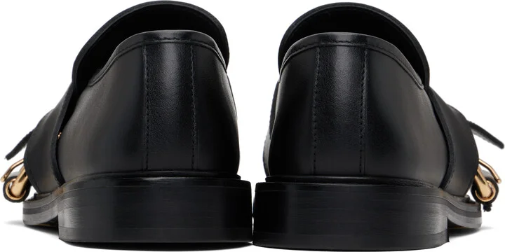 Moschino Black Belted Up Loafers - Image 2