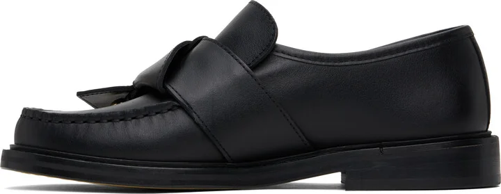 Moschino Black Belted Up Loafers - Image 3