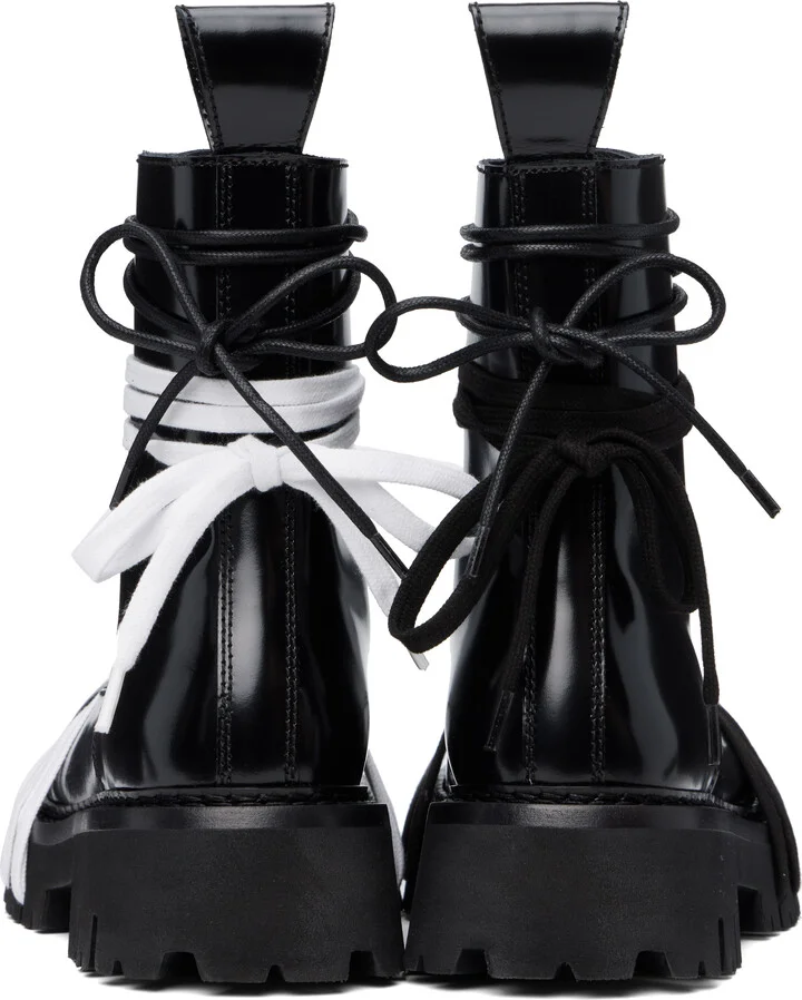 Moschino Black Biker Boots - Image 2