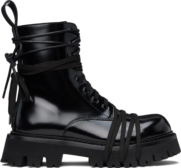Moschino Black Biker Boots