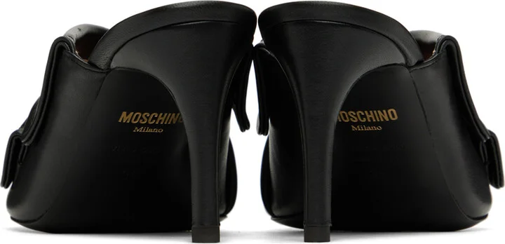Moschino Black Biker Heeled Sandals - Image 2