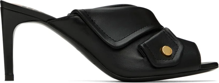 Moschino Black Biker Heeled Sandals