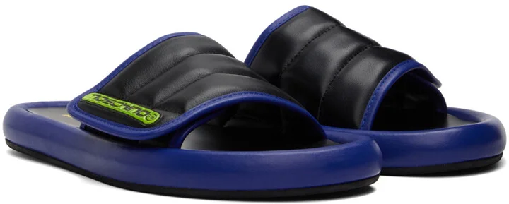 Moschino Black & Blue Logo Slides - Image 4