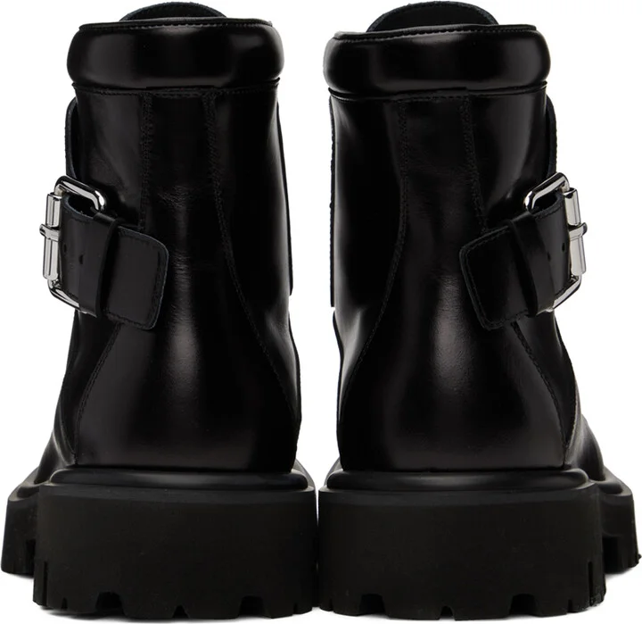 Moschino Black Buckle Boots - Image 2