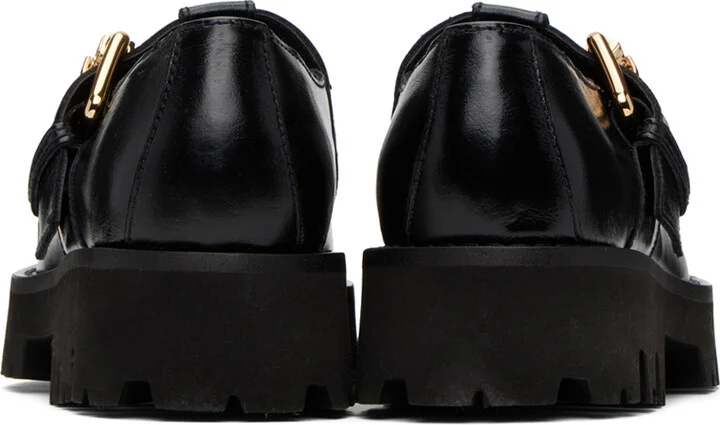 Moschino Black Buckle Loafers - Image 2