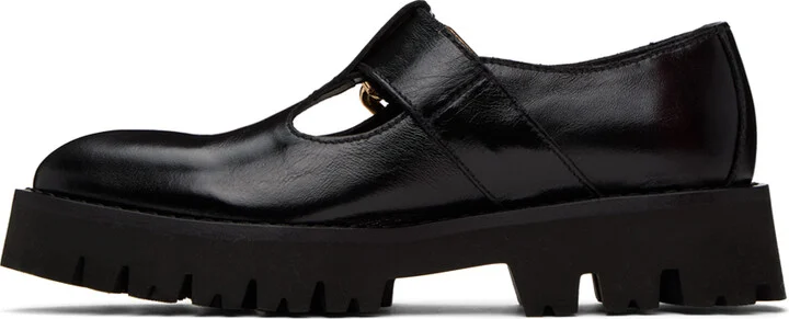 Moschino Black Buckle Loafers - Image 3