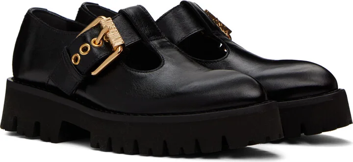 Moschino Black Buckle Loafers - Image 4