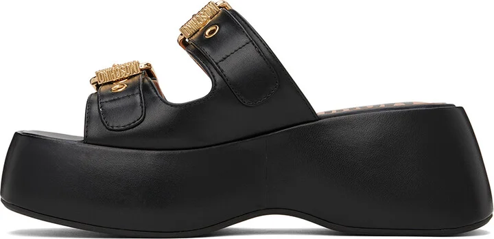 Moschino Black Buckles Sandals - Image 3