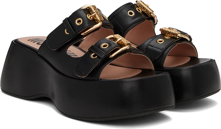 Moschino Black Buckles Sandals - Image 4