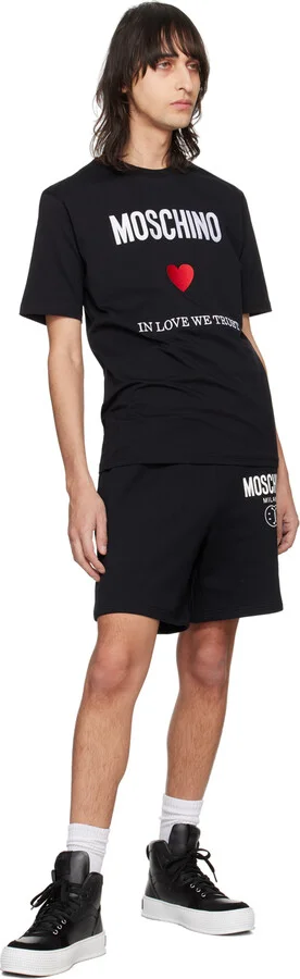 Moschino Black Bumps & Stripes High-Top Sneakers - Image 5