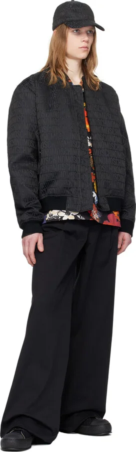 Moschino Black Bumps & Stripes High-Top Sneakers - Image 5