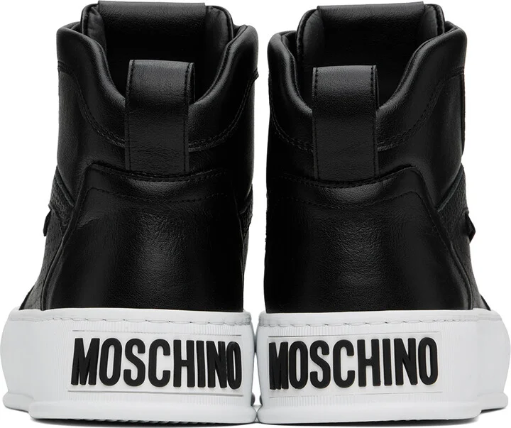Moschino Black Bumps & Stripes Sneakers - Image 2