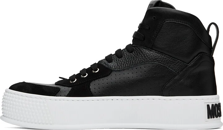 Moschino Black Bumps & Stripes Sneakers - Image 3