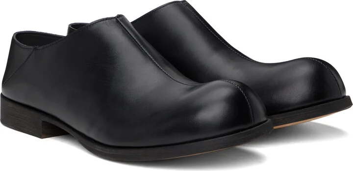Moschino Black Cobbler Calf Shootie Loafers - Image 4
