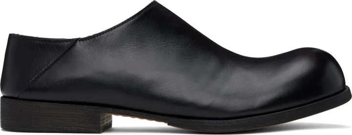 Moschino Black Cobbler Calf Shootie Loafers