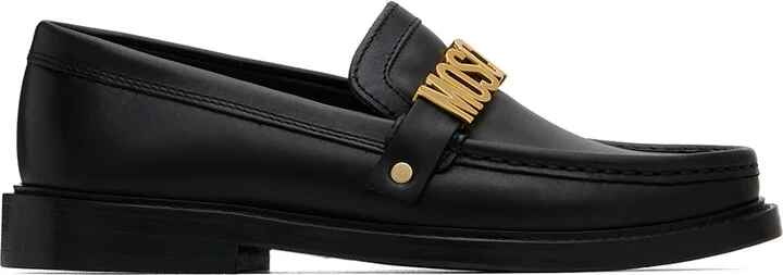 Moschino Black College Loafers