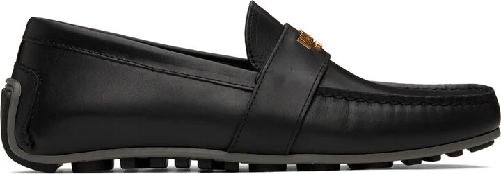 Moschino Black Driver Loafers