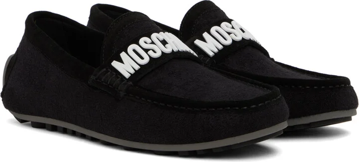 Moschino Black Drivers Loafers - Image 4