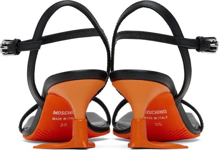 Moschino Black Duck Heeled Sandals - Image 2
