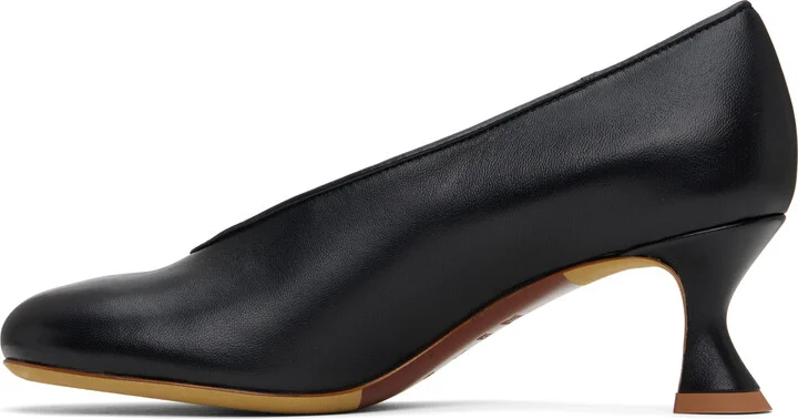 Moschino Black Duck Leather Heels - Image 3