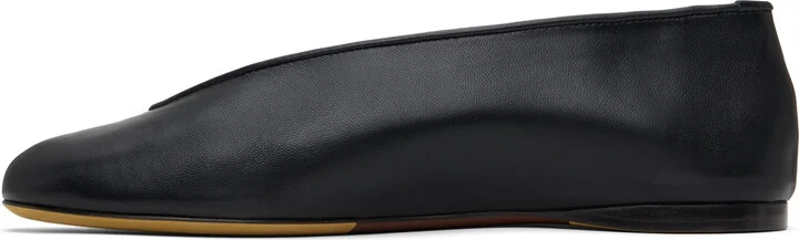 Moschino Black Duck Nappa Ballerina Flats - Image 3