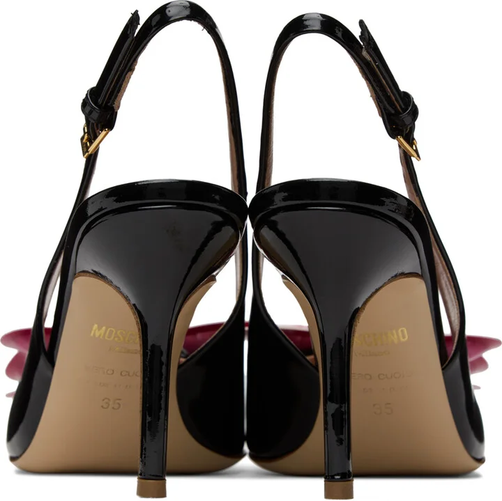 Moschino Black Inflatable Bow Pumps - Image 2