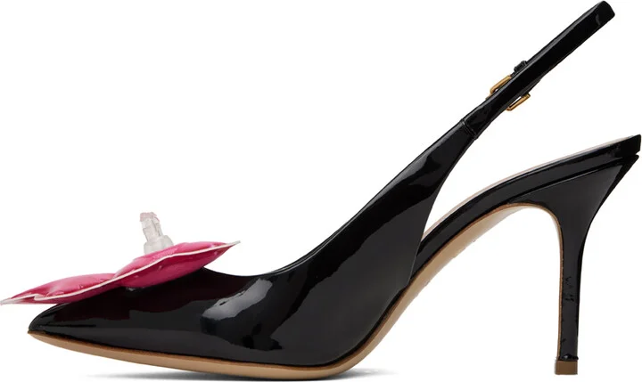 Moschino Black Inflatable Bow Pumps - Image 3