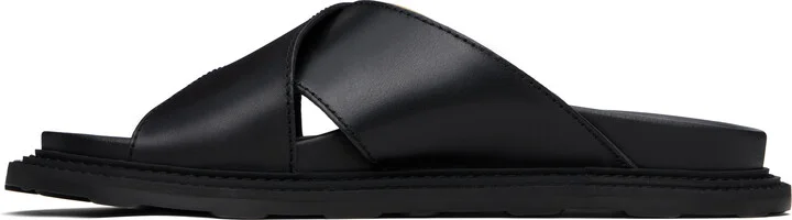 Moschino Black Leather Sandals - Image 3