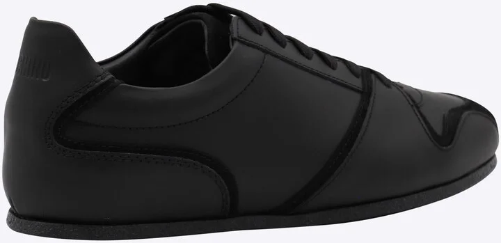 Moschino Black Leather Sneakers - Image 3