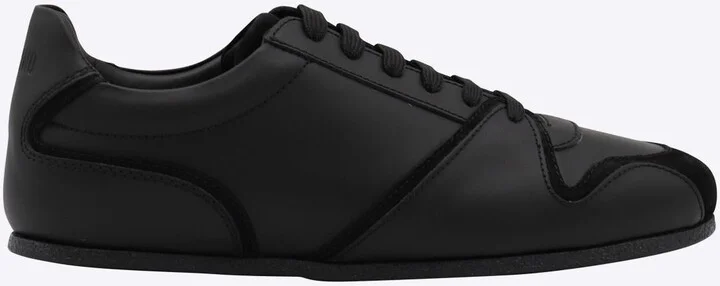 Moschino Black Leather Sneakers