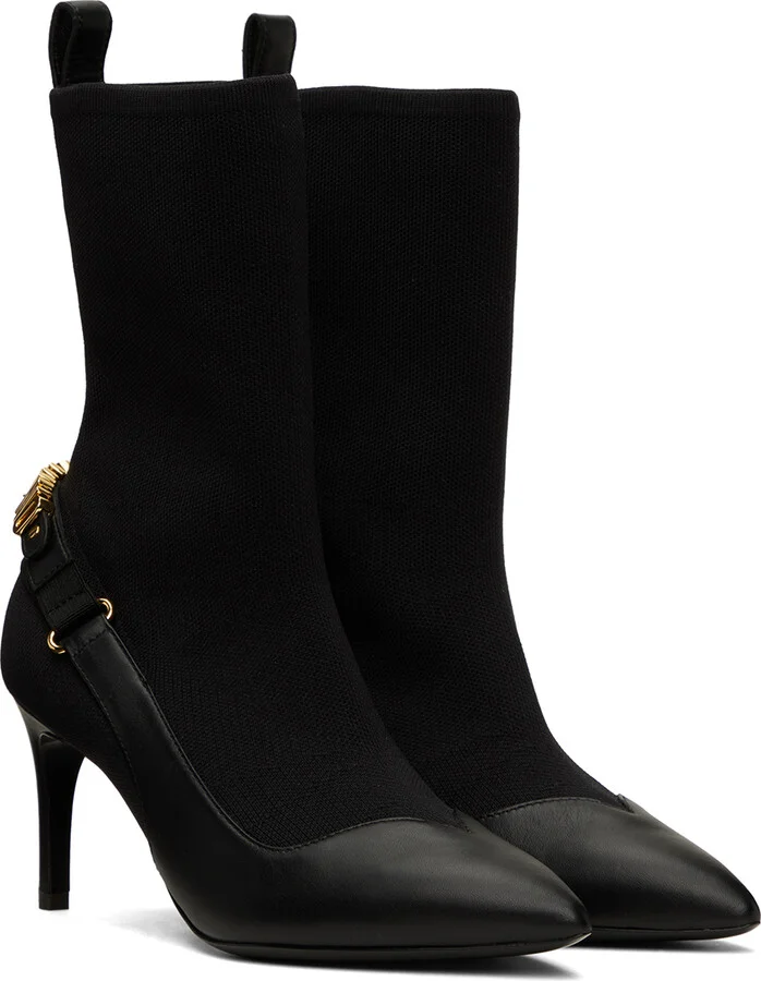 Moschino Black Logo Ankle Boots - Image 4