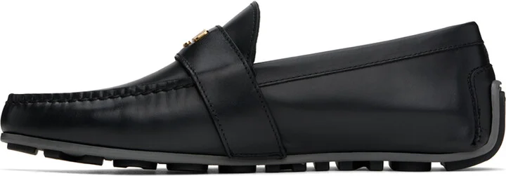 Moschino Black Logo Loafers - Image 3